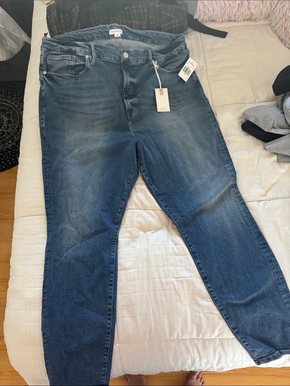 Good American Skinny Blue Washed Denim Jeans - Picture 3 of 3